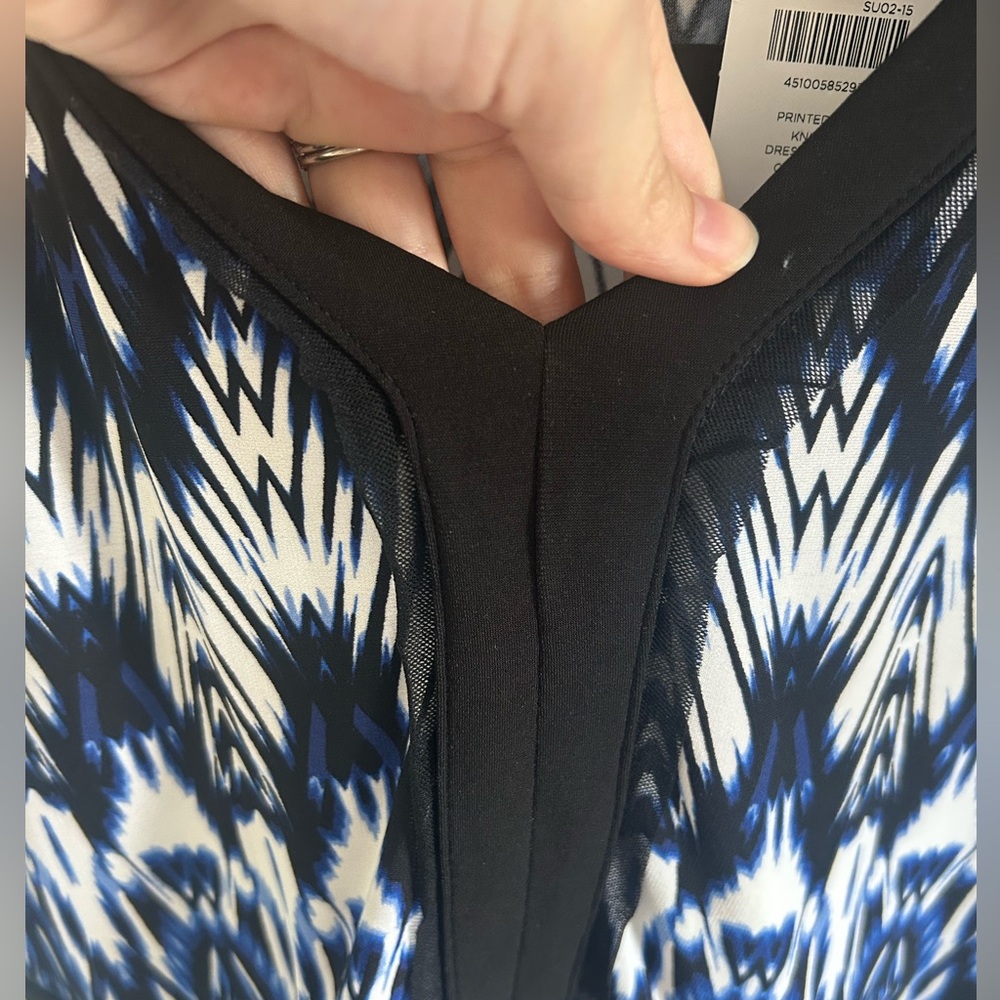 Chico's Black and Blue Patterned Maxi Dress - Picture 4 of 5